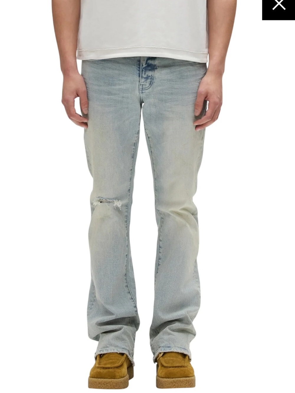 PURPLE BRAND P004-FBLN226 FLARE BLOWOUT INDIGO
